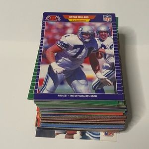 1989 - 1990  Pro Set Football Cards Lot of 87 Cards Vintage